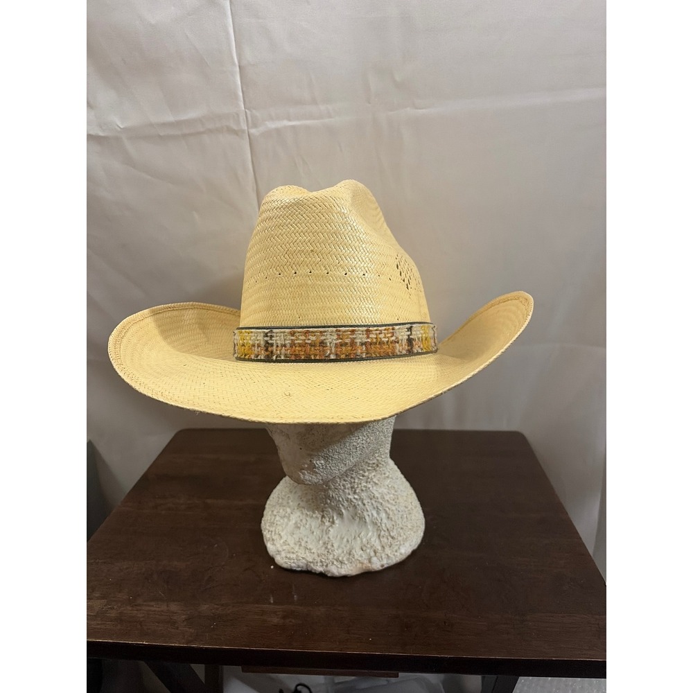 Stetson Road‎ Runner Straw Cowboy Hat Mens 7 1/8 Tan  Bryantcote Finish